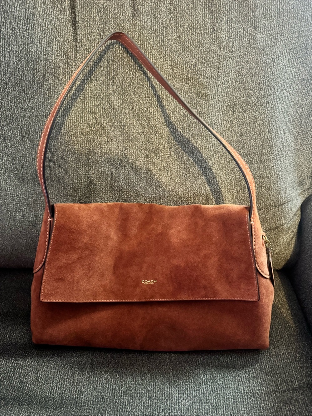 Coach Chelsea 36 Shoulder Bag - Clay Suede